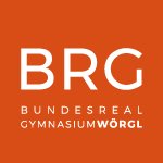 Logo BRG Wörgl. Auf orangem Hintergrund ist in weißer Schrift 
